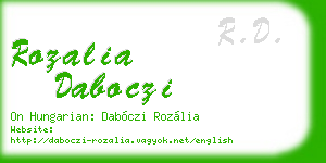 rozalia daboczi business card